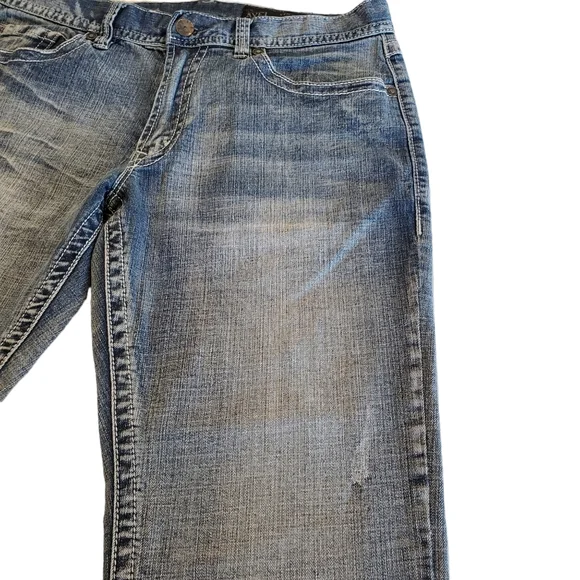 TK Axel Men's Weston Vintage Boot Jeans Flap Pockets Denim Distressed 34x29 - Picture 9 of 15